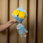 Yellow Crochet Rose Bouquet (2 Roses) | Handmade Forever Flower Mini Bouquet